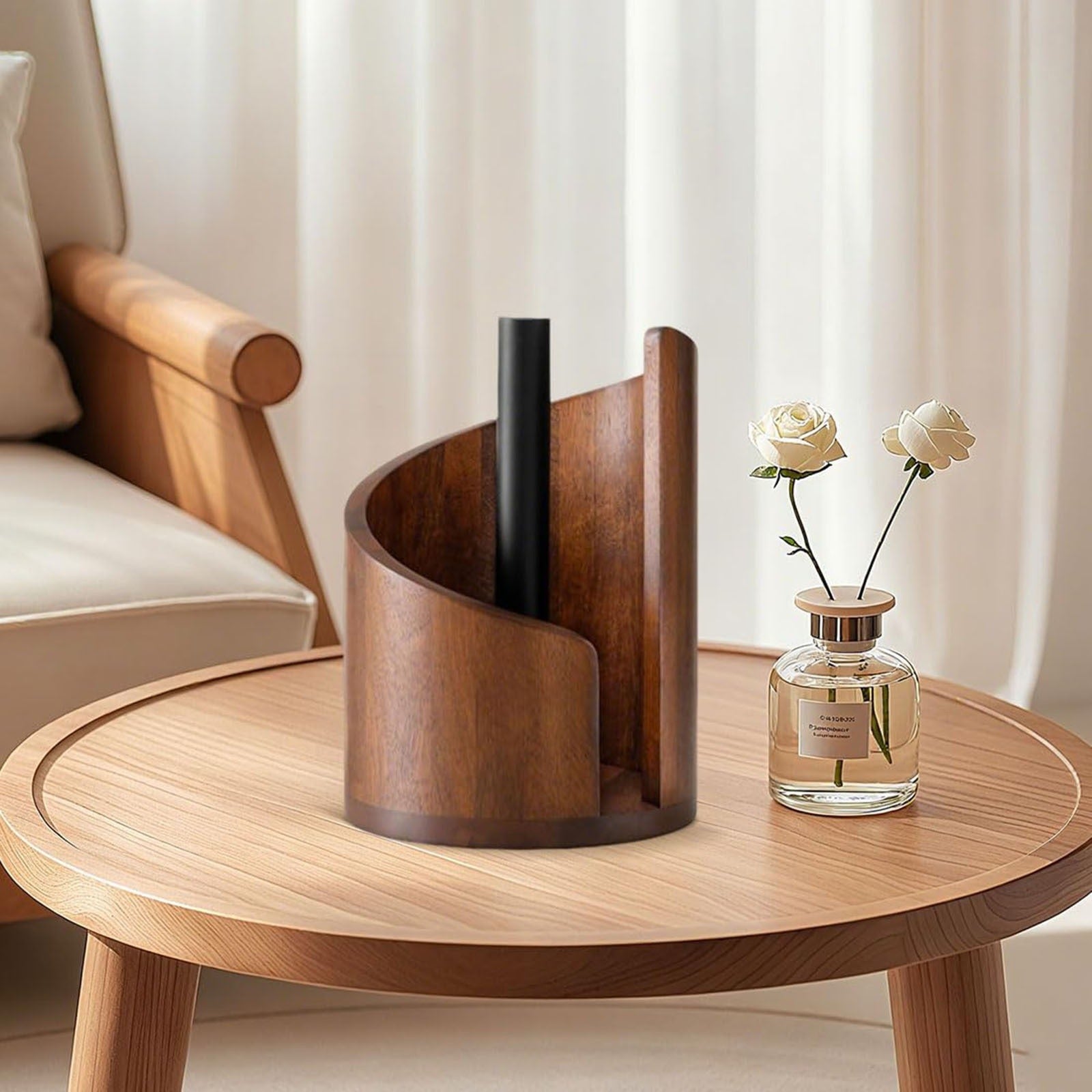 RustiRoll – Solid Wood Paper Towel Holder