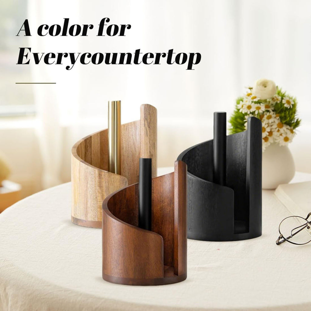 RustiRoll – Solid Wood Paper Towel Holder